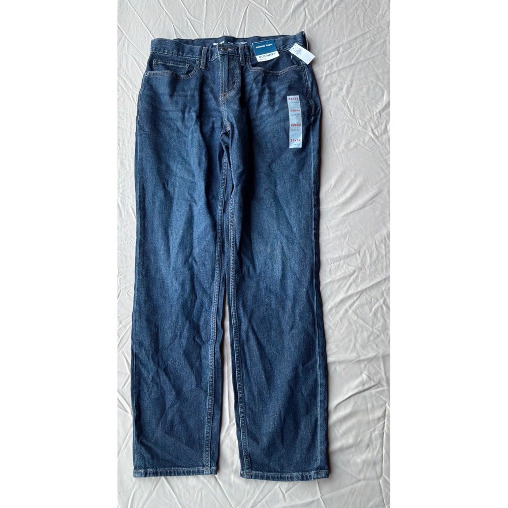 Classic Mens Old Navy Athletic Taper Jeans 32x32 Dark Wash Blue
